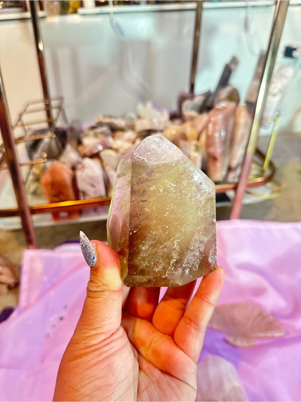 4 Piece Repaired / Broken Crystals Bundle: Rose Quartz Citrine Jasper - Picture 3 of 6